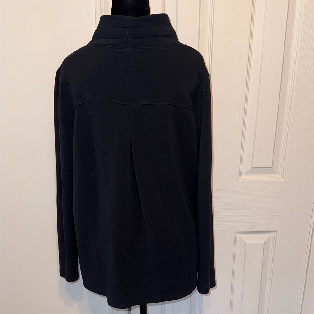 SPANX Black Athleisure Pullover Sweatshirt Women Small Funnel Neck Top - Picture 7 of 10